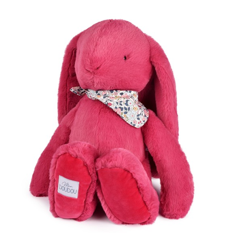 Iepuras Doudou   - jucarie de plus, 50 cm, fucsia - imagine 3